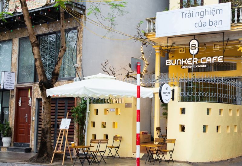 Bunker cafe đã có mặt tại phố đi bộ Trịnh Công Sơn, Hà Nội